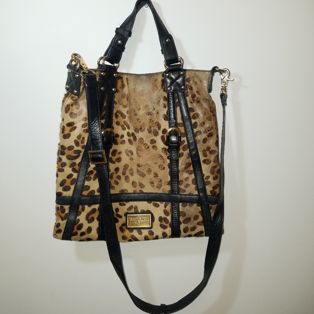 Badgely Mischka Leopard Print Satchel - image 1